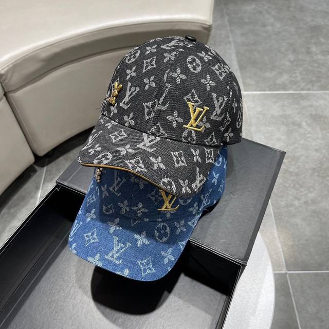 经典语录louivuittonlv专柜新款路易威登家刺绣棒球帽 简单大方 男女通用遮阳帽