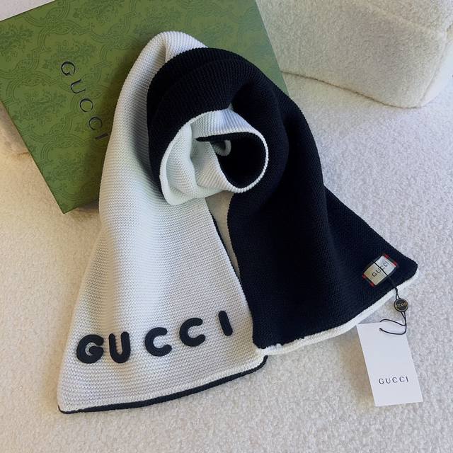 Gucci古奇秋新款围巾 男女款针织围巾 高端简约设计 规格1 *