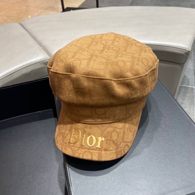 Dior迪奥2023秋季新款军帽八角帽 欧洲高级羊毛 名媛风