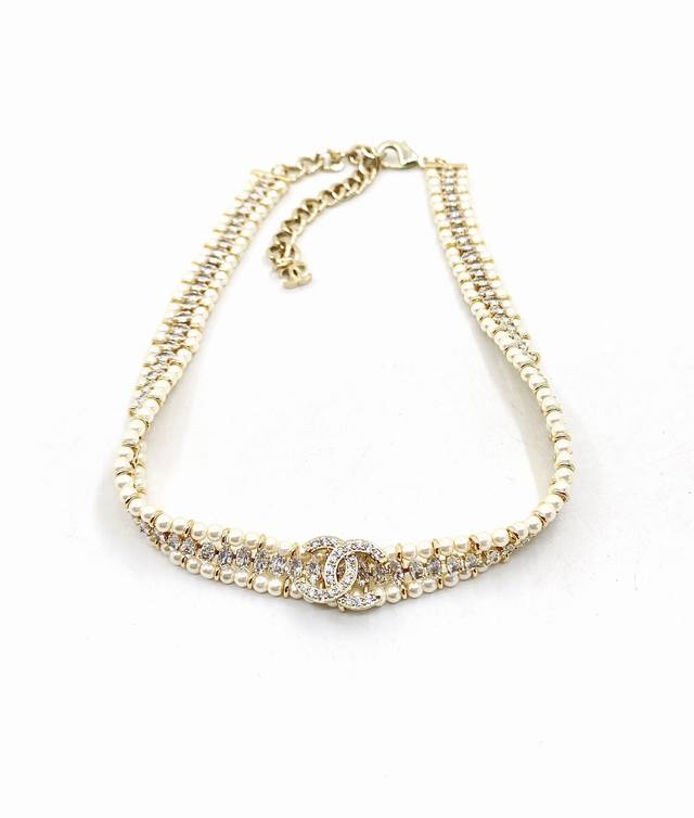 Ch*Nel 最新款珍珠项链 一致zp黄铜材质