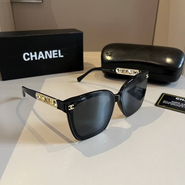 Chanel2024官方早春新款 众多明星同款香奈儿新款大框墨镜 宝丽来超清太阳镜