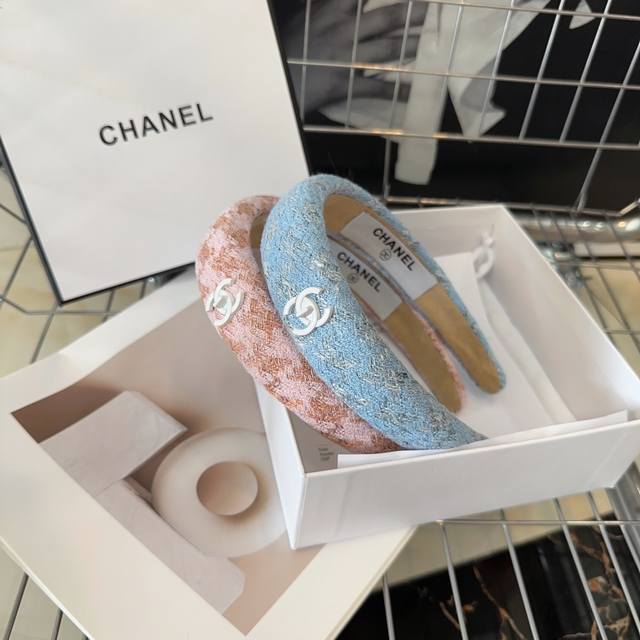 配包装盒 Chanel 香奈儿 新款发箍 夏日小清新 时尚潮品 小仙女闭眼入