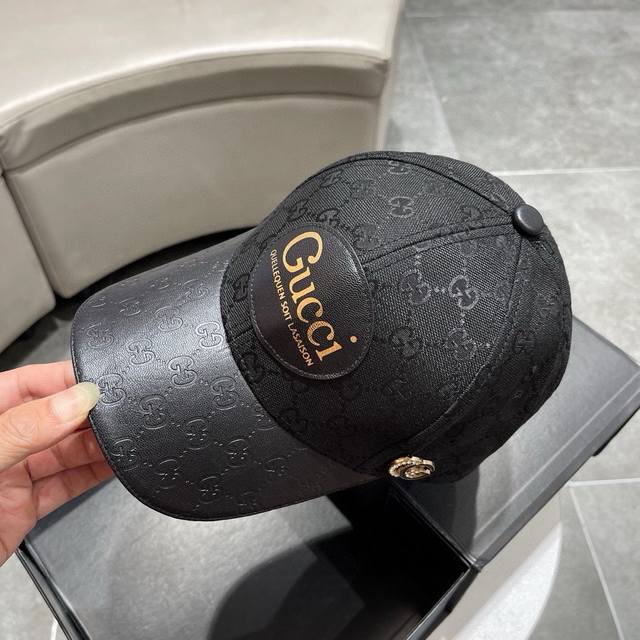 Gucci古奇 2024新款原单棒球帽 原版帆布 轻盈透气 基础头围56 贴片可调节
