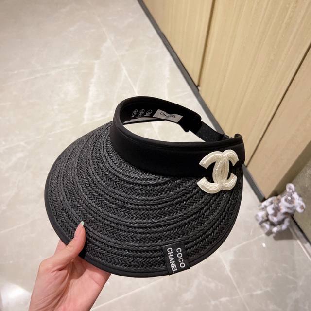 特p 配防尘袋 Chanel香奈儿 2024夏季新款小香遮阳帽空顶帽 防紫外线内里设计沙滩日常都能戴的一款