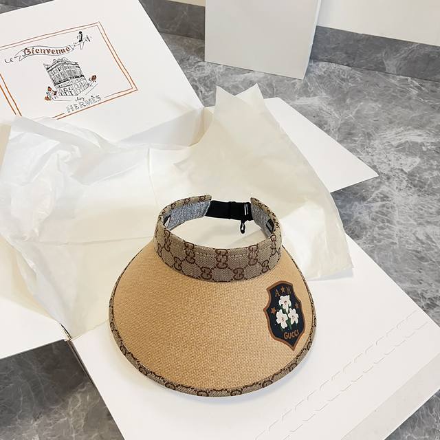 特p 配防尘袋 Chanel香奈儿 2024新款小香风拼接遮阳大沿渔夫帽 独特设计 复古文艺的一款