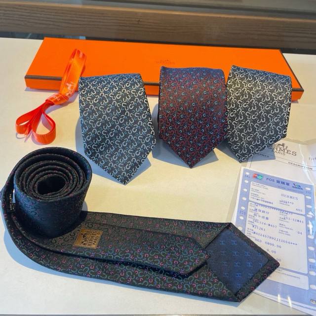配包装 爱马仕男士新款领带系列 让男士可以充分展示自己个性 100%顶级斜纹真丝手工定制