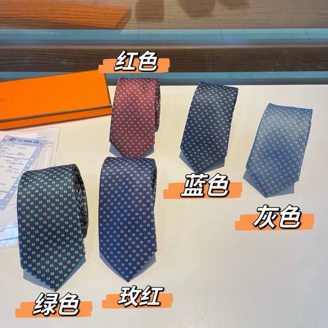 配包装 爱马仕h字母男士新款领带系列 让男士可以充分展示自己个性 100%顶级斜纹真丝手工定制