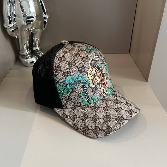 Gucci古奇网纱棒球帽，男女通用，外单跑量款
