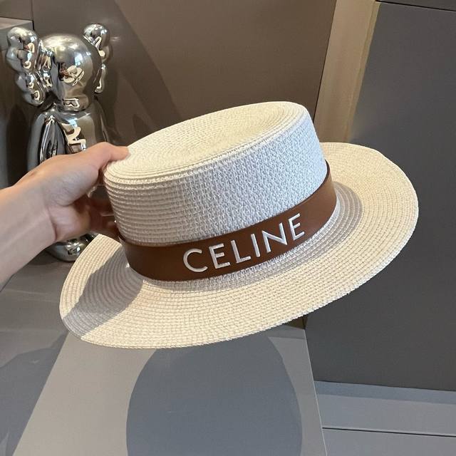 Celine赛琳新款平顶礼帽，头围57Cm