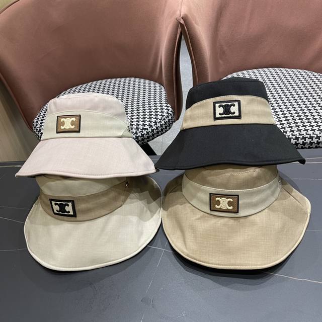 赛琳 Celine2024新款拼色小桶帽渔夫帽～简约大气 独特拼接设计 夏季新品～