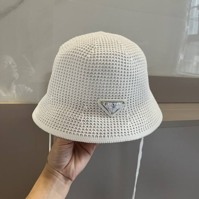 普拉达针织渔夫帽，高端品质，定型帽型
