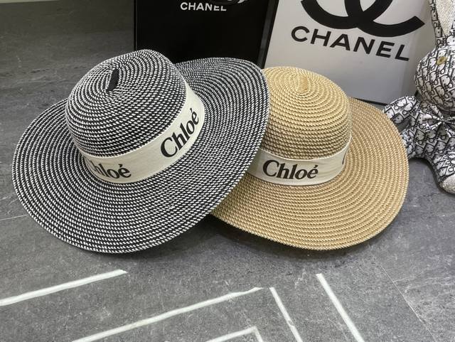 特价 配防尘袋 Chloe 2024新款棉纱织带大沿草帽，出街必备超好搭配，赶紧入手！