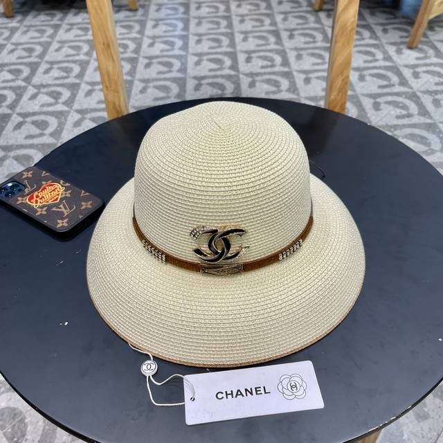Chanel香奈儿 2024新款拼色盆帽草帽，出街必备超好搭配，赶紧入手！ - 点击图像关闭