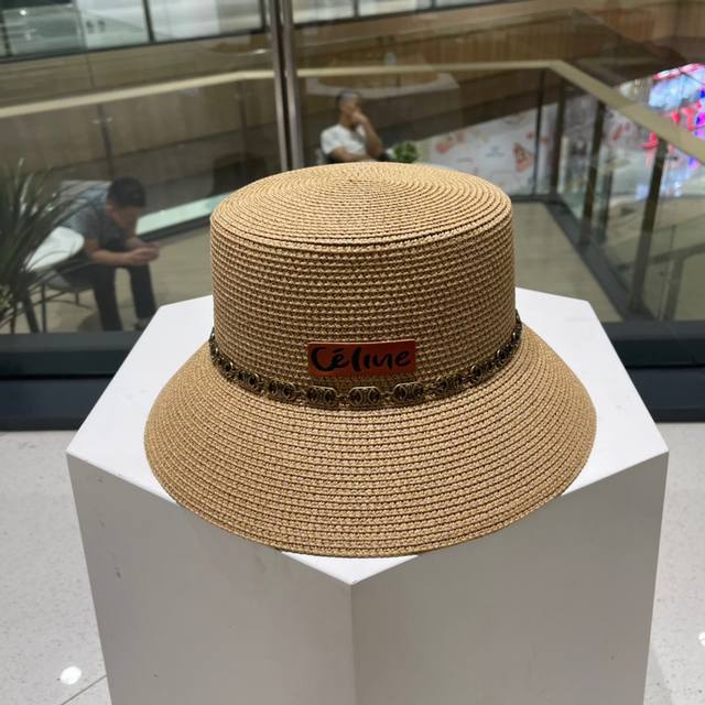 Celine赛琳新款桶帽，草帽，高级定制，头围57Cm