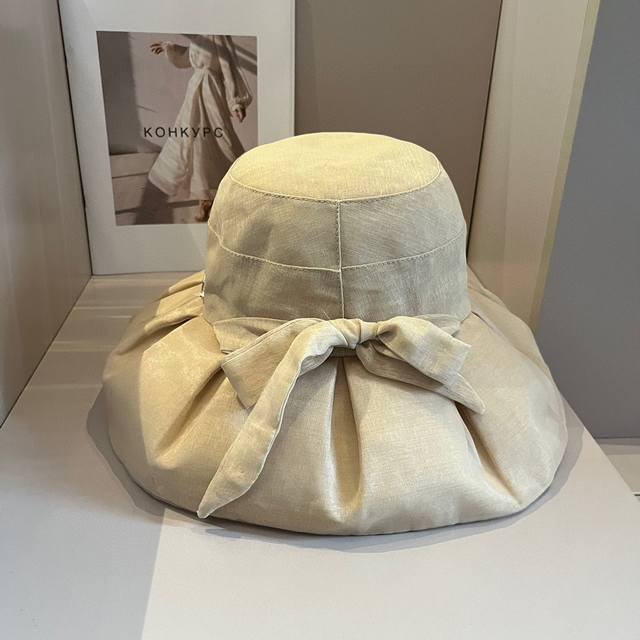 Chanel香奈儿新款蝴蝶布帽，高端欧根纱面料，荷叶边设计，头围57Cm
