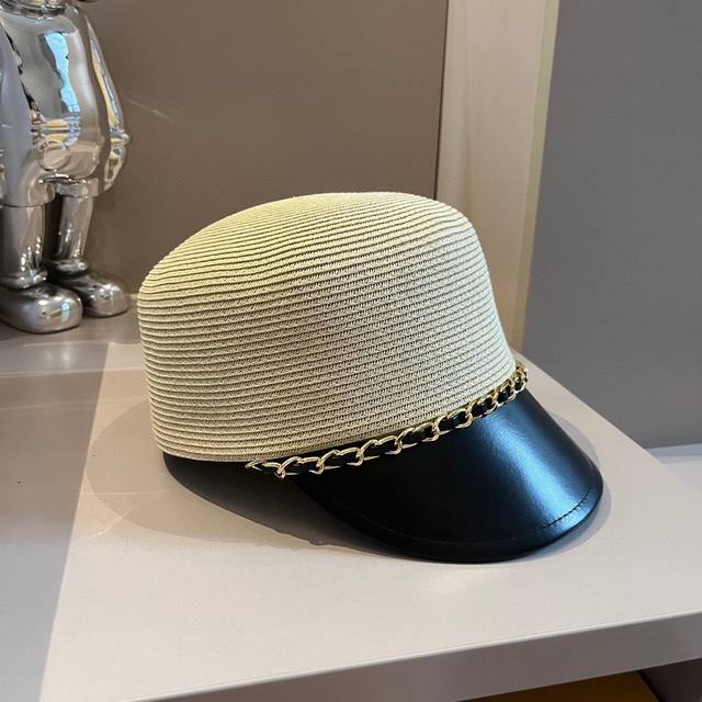 Chanel香奈儿鸭舌军帽，遮阳帽，头围57Cm