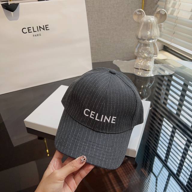 特批 Celine 赛琳字母刺绣logo 新款，棒球帽男女老花休闲遮阳帽鸭舌帽子.
