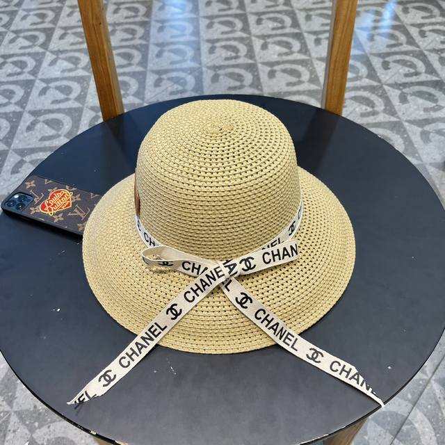 Chanel香奈儿草帽，防晒遮阳帽，头围57