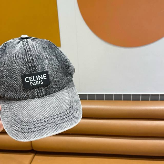 赛琳celine春夏季新款棒球帽，牛仔洗水做旧款，头围57Cm左右 - 点击图像关闭