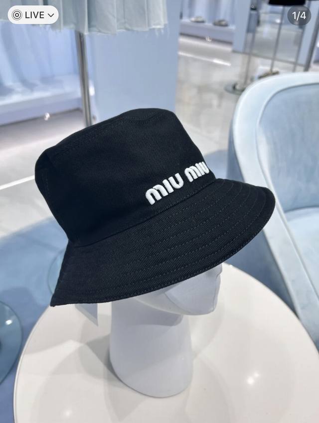 特批 Miu家新款渔夫帽，24年新款平顶帽，高版，一比一打版定制，头围58Cm左右
