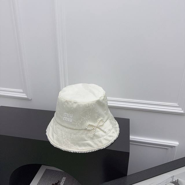 跑量 Miu～新款渔夫帽 重工珍珠款 新中式的高级感！气质十足！