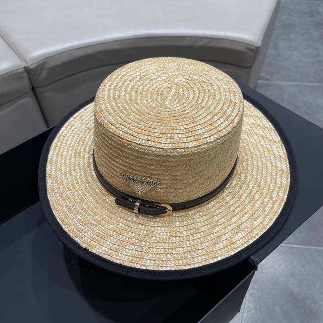 普拉达 2024网红新款材质编织草帽，度假休闲必备，优雅大方的一款 - 点击图像关闭
