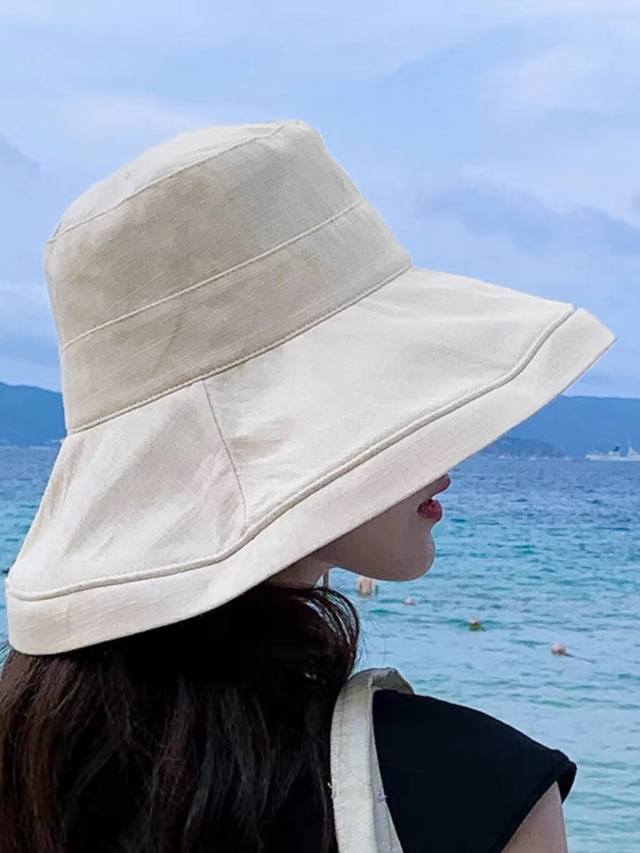 Chanel 香奈儿 2024新款棉麻大帽沿渔夫帽 爽朗阳光 最适合假期出游的一款 _料子轻盈透气 帽型很显脸小 这款一定要入粉红