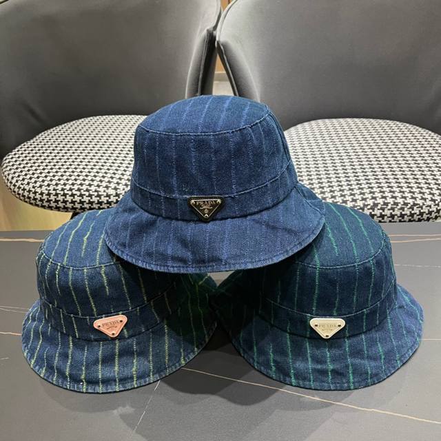 普拉达 Da2024新款牛仔渔夫帽，新款上架，超好搭配，赶紧入手吧
