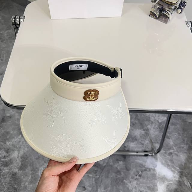 特 配防尘袋 Chanel香奈儿 2024夏季新款小香遮阳帽空顶帽，大牌出货，超方便！好搭！出街必备