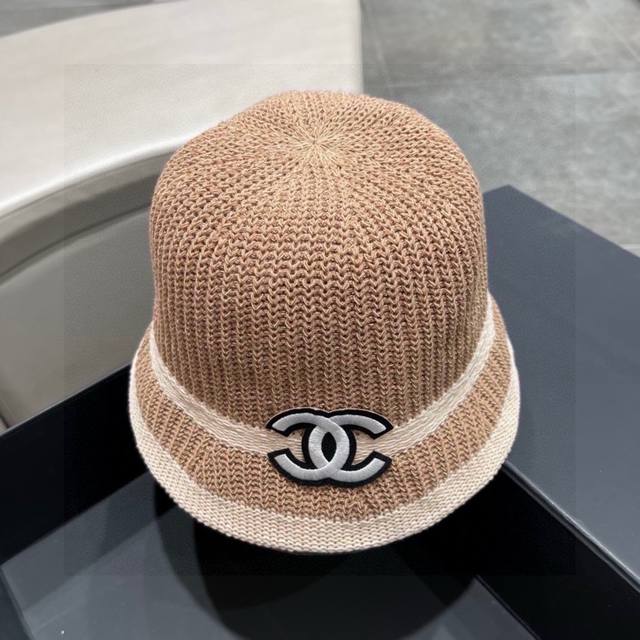 Chanel香奈儿 2024春夏款简约法国设计师镂空款渔夫帽，大牌款超好搭配，赶紧入手！