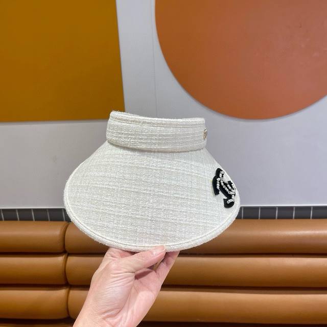 Chanel香奈儿 2024夏季新款小香风亮片遮阳帽空顶帽，大牌出货，超方便！好搭！出街必备
