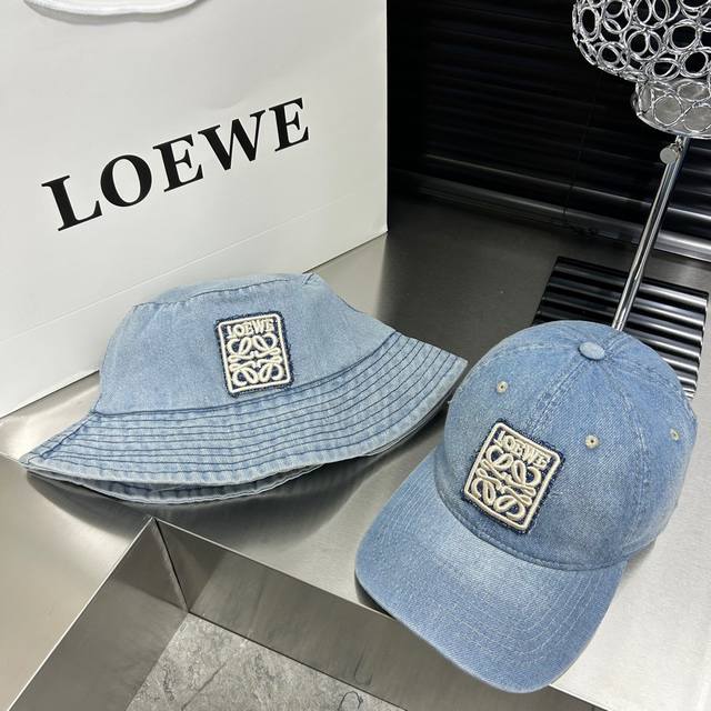 跑量 Loewe～24新款牛仔刺绣渔夫帽棒球帽系列