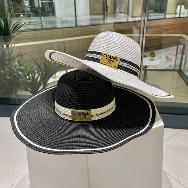 Dior迪奥 2023新款小香度假风大沿草帽，旅行必备，超好搭配，赶紧入手！