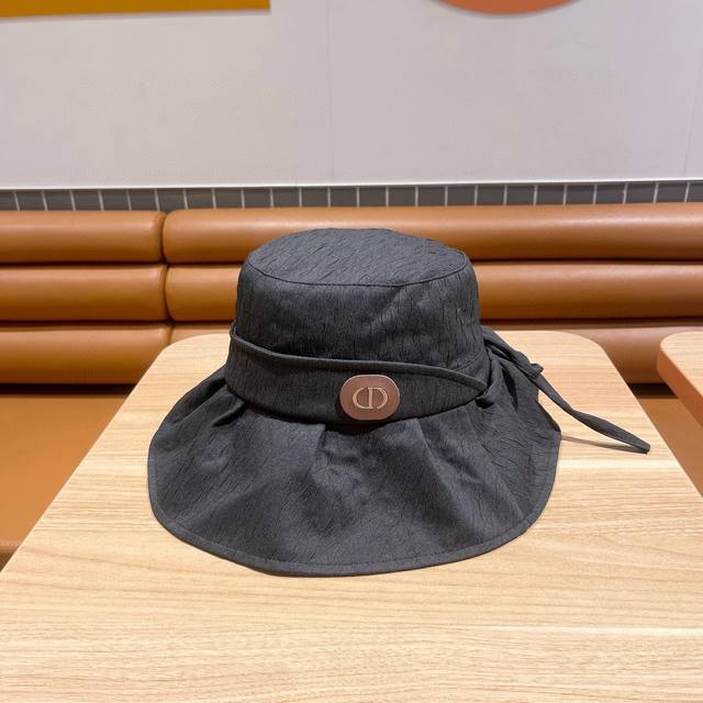 Dior彩胶防晒渔夫帽，2024春夏新款 大牌范渔夫帽，休闲礼帽，头围57Cm