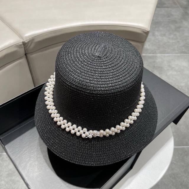 Chanel香奈儿草帽，新款草帽，名媛风 版型好看，头围57Cm - 点击图像关闭