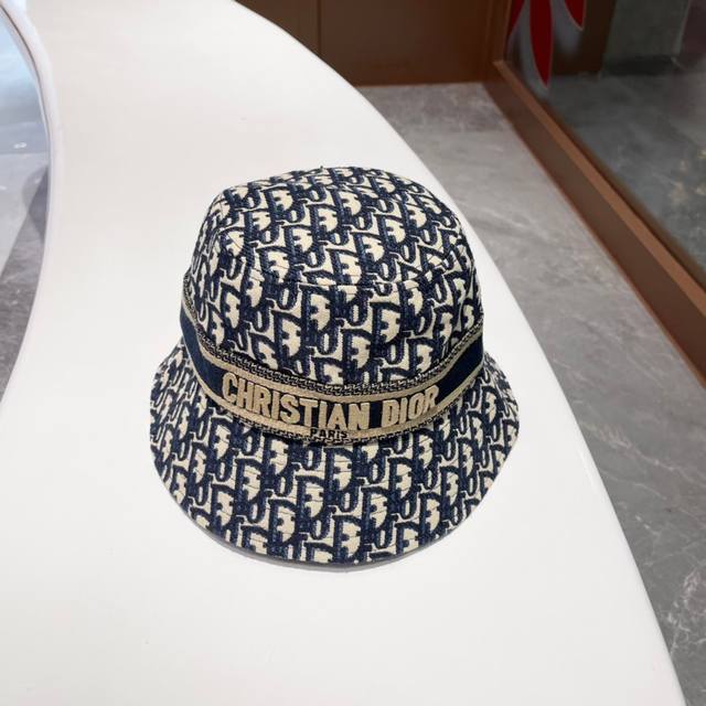 迪奥dior-新款发布 高版本老花d家渔夫帽 水洗标吊牌齐全 超级爆款 时尚