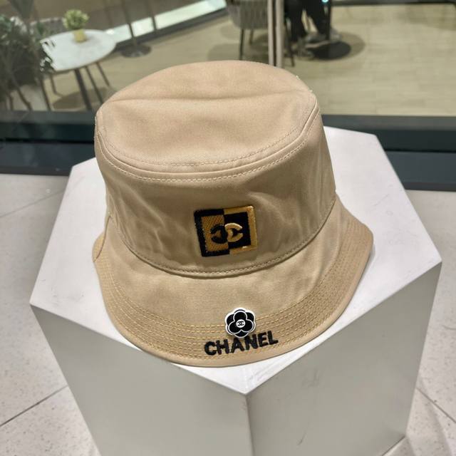 Chanel香奈儿春夏款渔夫帽，桶帽，渔夫帽，头围57Cm