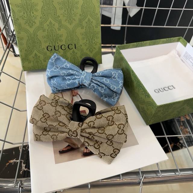 P 配包装 Gucci 古奇 Gg新款抓夹，经典字母大蝴蝶结，特别耐看，永不过时