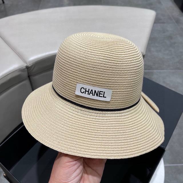 Chanel香奈儿 2024新款草编编织草帽，度假休闲必备，优雅大方的一款