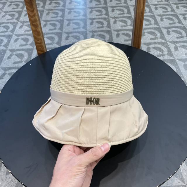 Dior迪奥 2024新款简约拼接遮阳渔夫帽，大牌款超好搭配，赶紧入手！