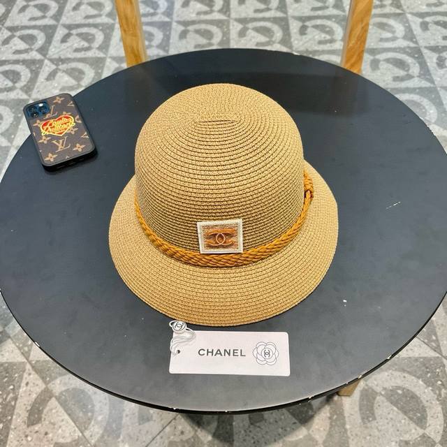 Chanel香奈儿草帽，防晒遮阳帽，头围57