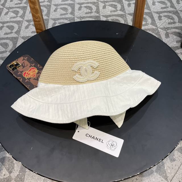 Chanel香奈儿 2024新款黑胶编织渔夫帽，大沿超好搭配，闭眼入的一款 - 点击图像关闭
