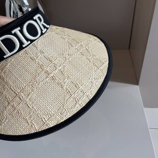 Dior迪奥新款发箍遮阳草帽，可调节