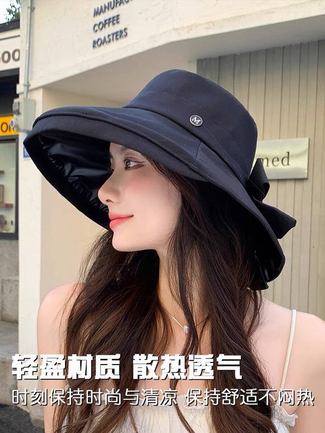 普拉达prada，新款女夏韩版渔夫帽透气舒适，防紫外线，外部线条定位标准，做工精细， - 点击图像关闭
