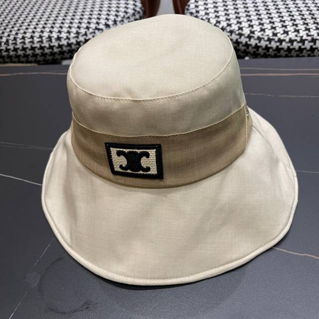 赛琳 Celine2024新款拼色小桶帽渔夫帽～简约大气 独特拼接设计 夏季新品～ - 点击图像关闭