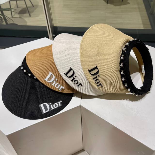 Dior迪奥 2024新款爆款专柜同步遮阳帽空顶帽，超方便！好搭！出街必备