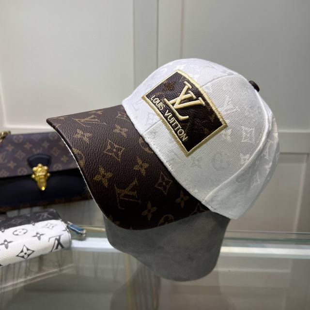 Louivuittonlv专柜新款路易威登家刺绣棒球帽，简单大方 男女通用遮阳帽， - 点击图像关闭