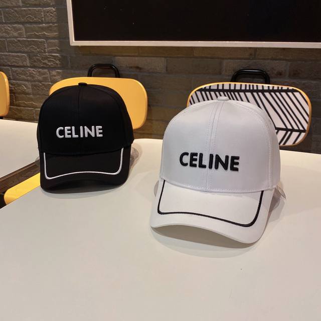 特 Celine 官网同步上线 韩版新款英式休闲定制款原单品质 男女通用棒球帽 麻棉地质面料