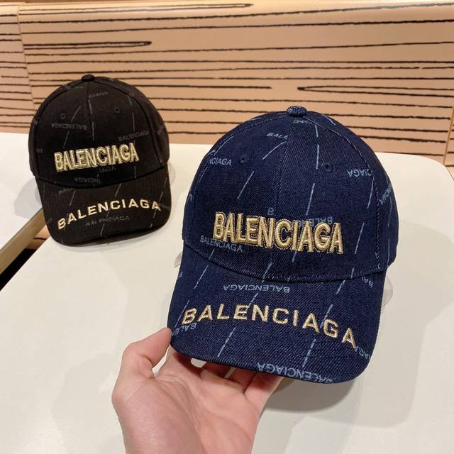 特 Balenciaga 官网同步上线 韩版新款英式休闲定制款原单品质 男女通用棒球帽 重工牛仔水洗美邦地质面料