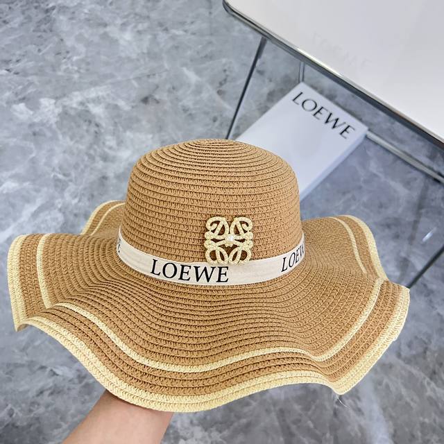 特 配防尘袋. Loewe罗意威 2024新款小香风大沿密织度假风盆帽草帽，出街旅行单品